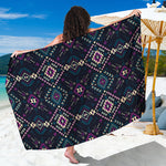 Geometric Ethnic Navajo Pattern Print Beach Sarong Wrap