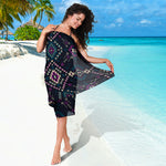 Geometric Ethnic Navajo Pattern Print Beach Sarong Wrap