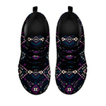 Geometric Ethnic Navajo Pattern Print Black Sneakers