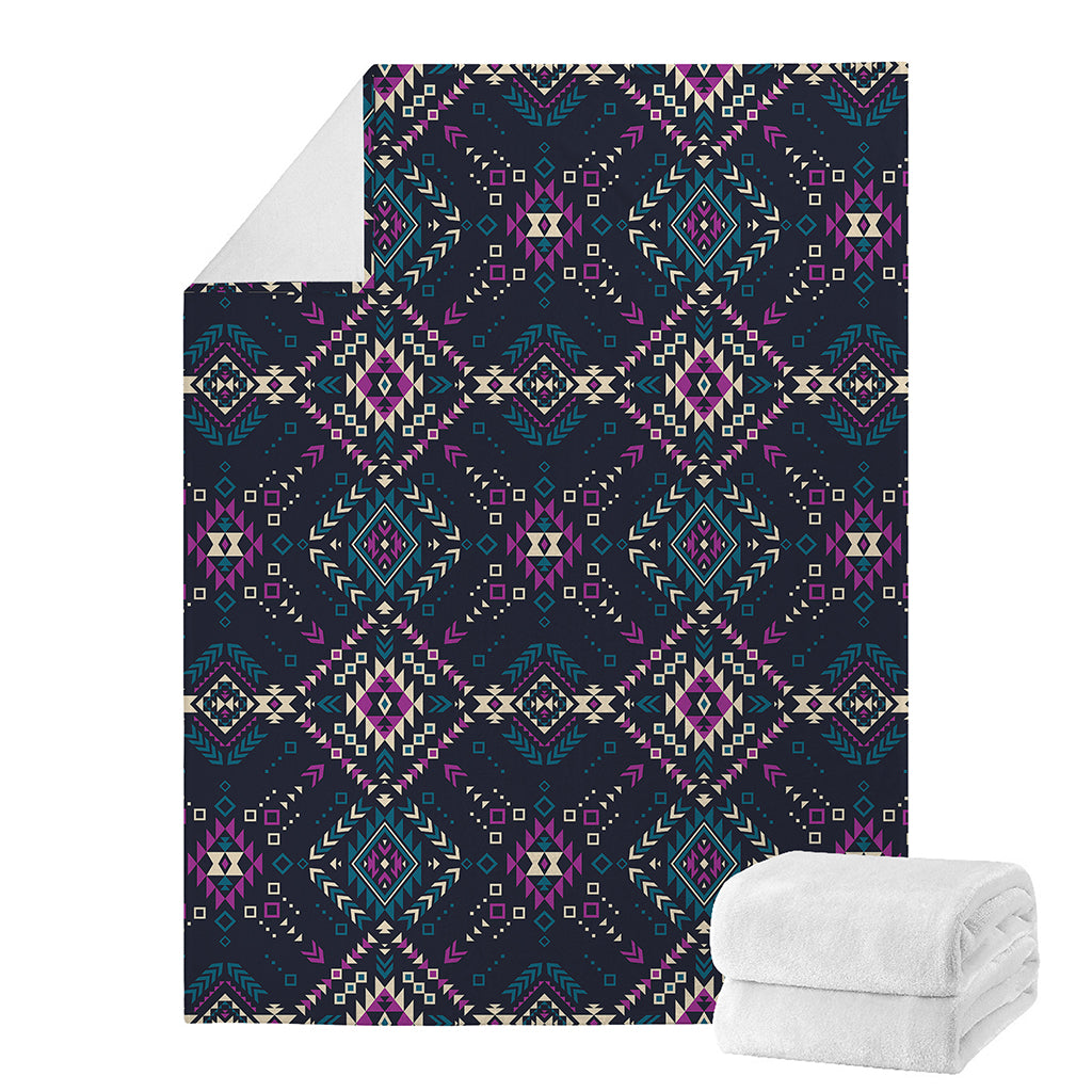 Geometric Ethnic Navajo Pattern Print Blanket