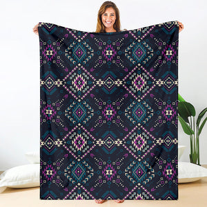 Geometric Ethnic Navajo Pattern Print Blanket