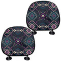 Geometric Ethnic Navajo Pattern Print Car Headrest Covers