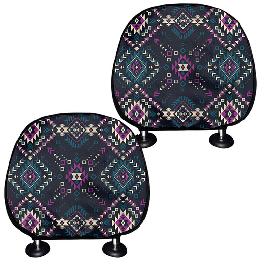 Geometric Ethnic Navajo Pattern Print Car Headrest Covers