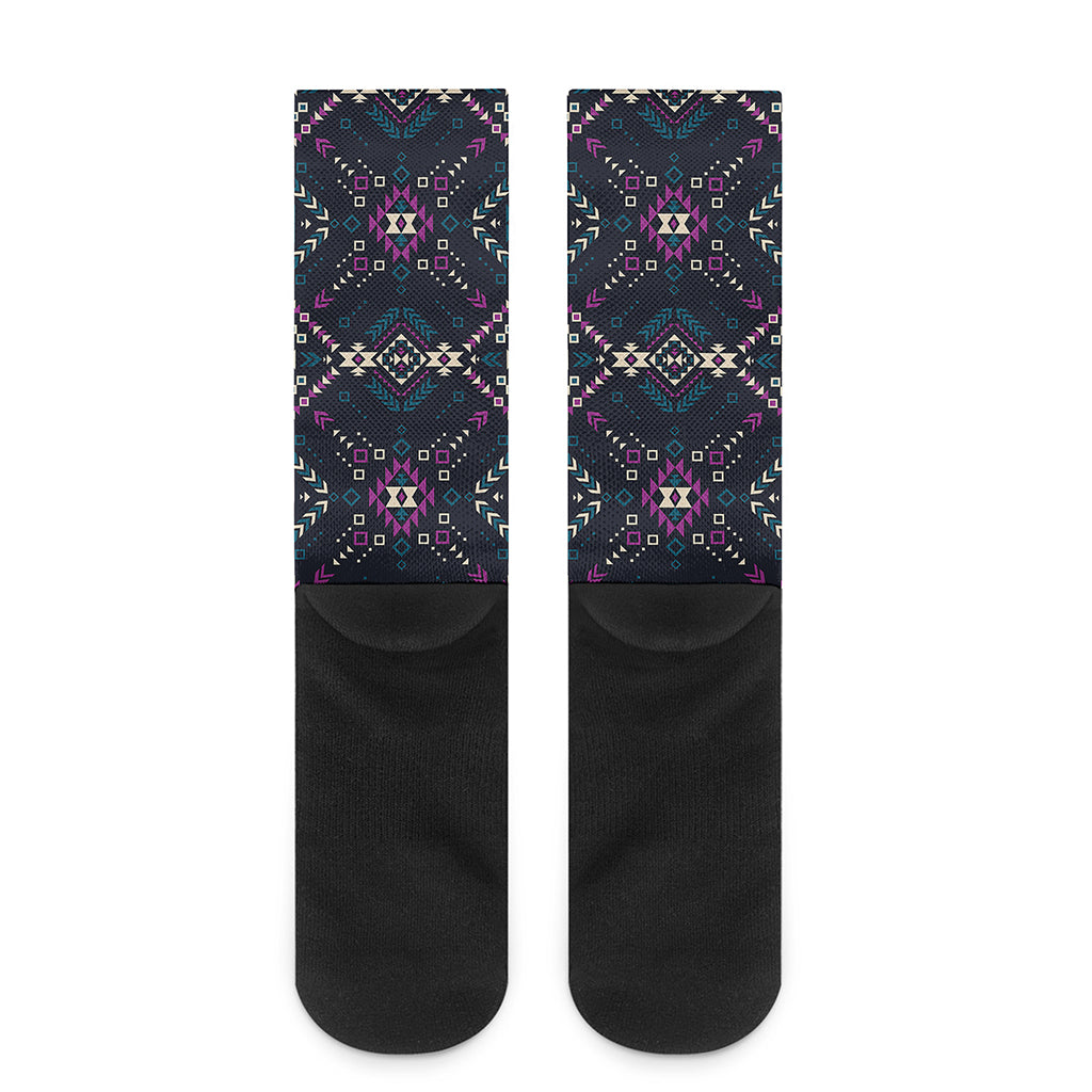 Geometric Ethnic Navajo Pattern Print Crew Socks