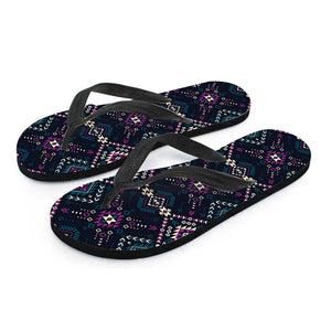 Geometric Ethnic Navajo Pattern Print Flip Flops