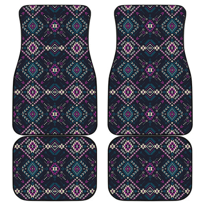 Geometric Ethnic Navajo Pattern Print Front and Back Car Floor Mats