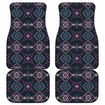 Geometric Ethnic Navajo Pattern Print Front and Back Car Floor Mats