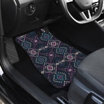 Geometric Ethnic Navajo Pattern Print Front and Back Car Floor Mats