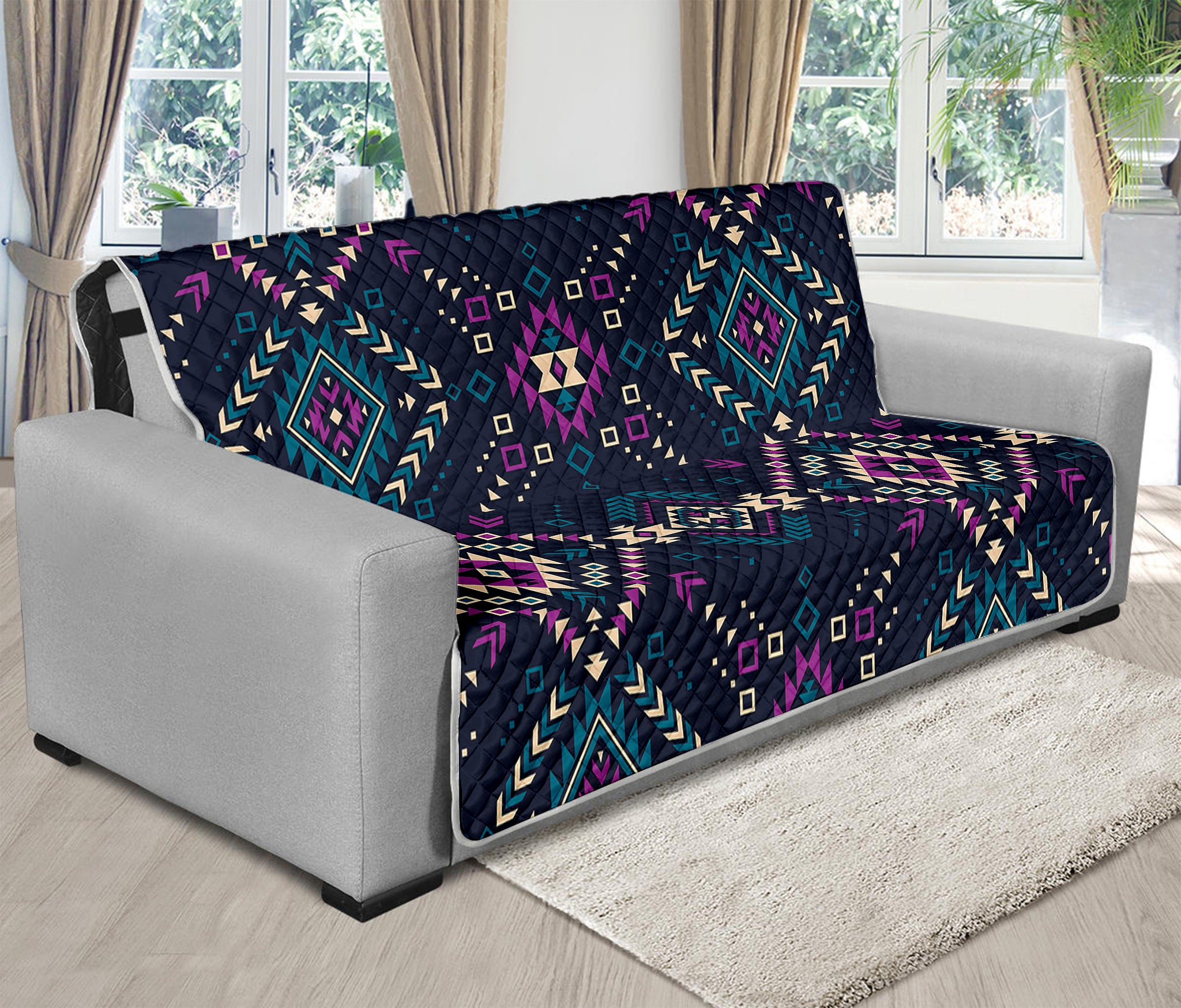 Geometric Ethnic Navajo Pattern Print Futon Protector