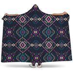 Geometric Ethnic Navajo Pattern Print Hooded Blanket