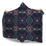 Geometric Ethnic Navajo Pattern Print Hooded Blanket