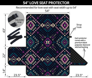 Geometric Ethnic Navajo Pattern Print Loveseat Protector