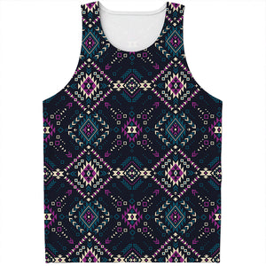 Geometric Ethnic Navajo Pattern Print Men's Tank Top