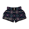 Geometric Ethnic Navajo Pattern Print Muay Thai Boxing Shorts