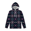 Geometric Ethnic Navajo Pattern Print Pullover Hoodie