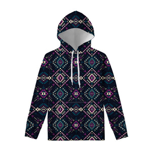 Geometric Ethnic Navajo Pattern Print Pullover Hoodie