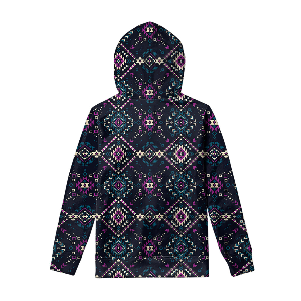 Geometric Ethnic Navajo Pattern Print Pullover Hoodie