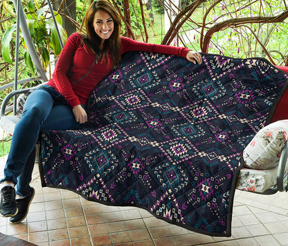 Geometric Ethnic Navajo Pattern Print Quilt