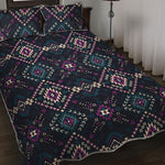 Geometric Ethnic Navajo Pattern Print Quilt Bed Set