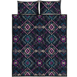 Geometric Ethnic Navajo Pattern Print Quilt Bed Set