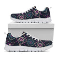 Geometric Ethnic Navajo Pattern Print White Running Shoes