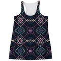 Geometric Ethnic Navajo Pattern Print Women's Racerback Tank Top