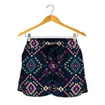 Geometric Ethnic Navajo Pattern Print Women's Shorts