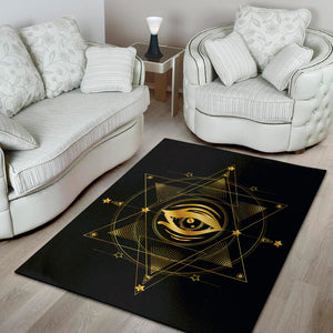 Geometric Eye of Providence Print Area Rug