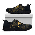 Geometric Eye of Providence Print Black Running Shoes