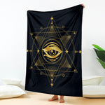 Geometric Eye of Providence Print Blanket
