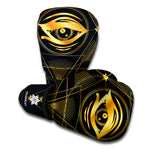 Geometric Eye of Providence Print Boxing Gloves