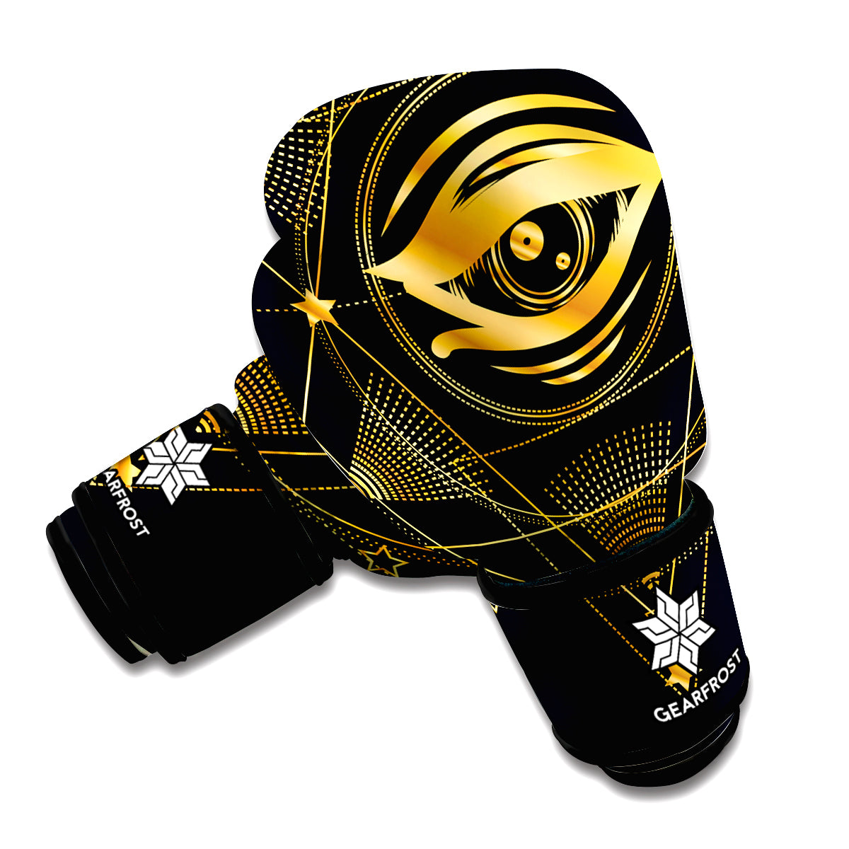 Geometric Eye of Providence Print Boxing Gloves