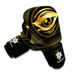 Geometric Eye of Providence Print Boxing Gloves