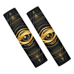 Geometric Eye of Providence Print Car Seat Belt Covers
