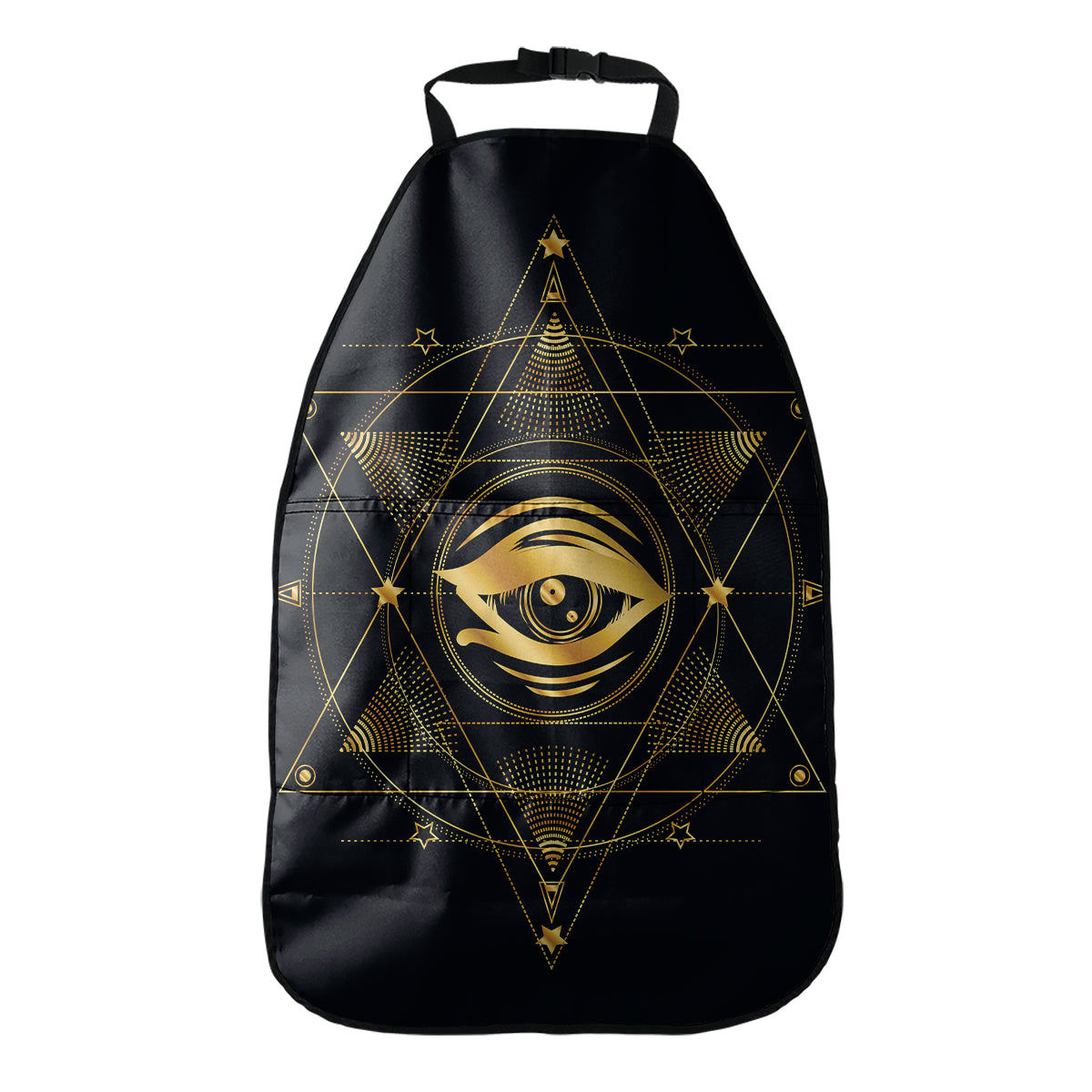 Geometric Eye of Providence Print Car Seat Organizers
