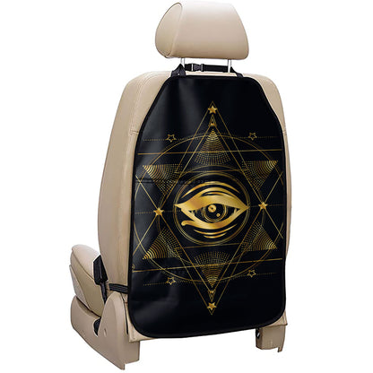 Geometric Eye of Providence Print Car Seat Organizers