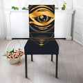 Geometric Eye of Providence Print Dining Chair Slipcover