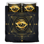 Geometric Eye of Providence Print Duvet Cover Bedding Set