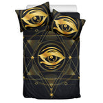 Geometric Eye of Providence Print Duvet Cover Bedding Set