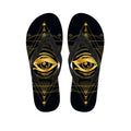 Geometric Eye of Providence Print Flip Flops