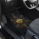 Geometric Eye of Providence Print Front and Back Car Floor Mats