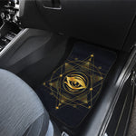 Geometric Eye of Providence Print Front and Back Car Floor Mats