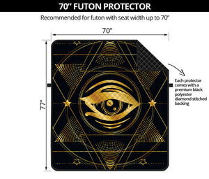 Geometric Eye of Providence Print Futon Protector