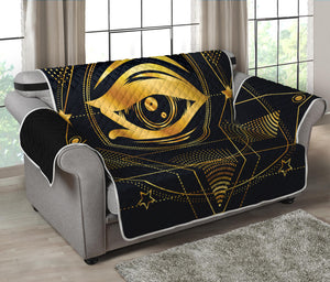 Geometric Eye of Providence Print Loveseat Protector