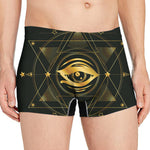 Geometric Eye of Providence Print Men's Boxer Briefs