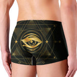 Geometric Eye of Providence Print Men's Boxer Briefs