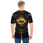 Geometric Eye of Providence Print Men's T-Shirt