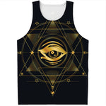 Geometric Eye of Providence Print Men's Tank Top