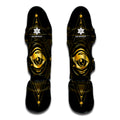 Geometric Eye of Providence Print Muay Thai Shin Guards