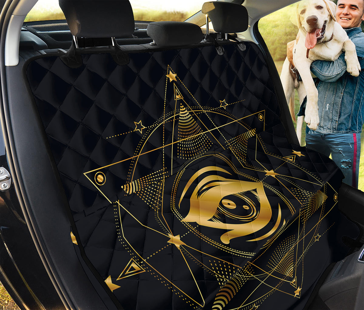 Geometric Eye of Providence Print Pet Car Back Seat Cover